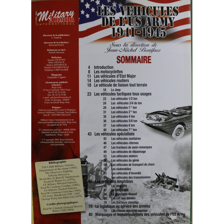 Revue Military Armor HS No 1 : Les Véhicules de l'US Army 1941-1945