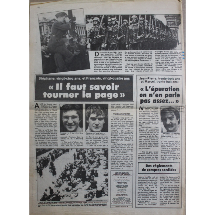 Journal Le Parisien Numéro Spécial du jeudi 23 Aout 1984 : La Libération de Paris