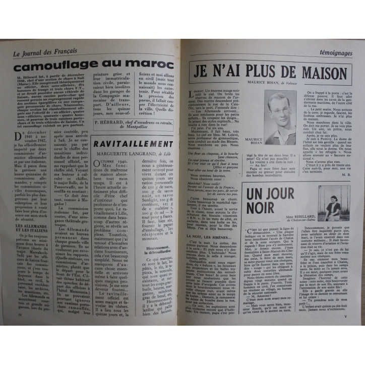 Supplément du Journal de la France Les années 40 No 127