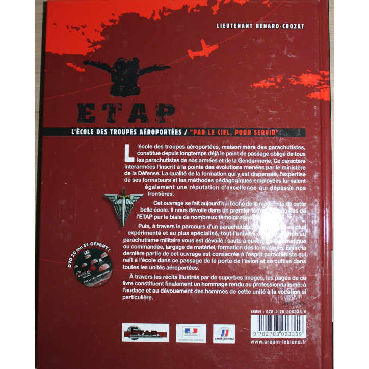 Livre ETAP : L'école des troupes aéroportées avec son DVD