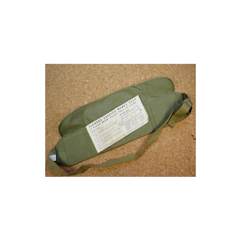 Ceinture toile et cuir porte dollars  US 39/45