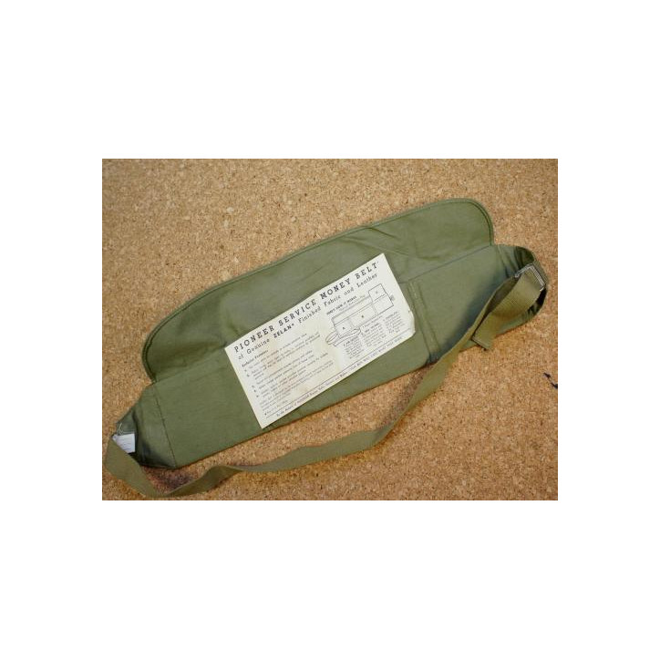 Ceinture toile et cuir porte dollars  US 39/45