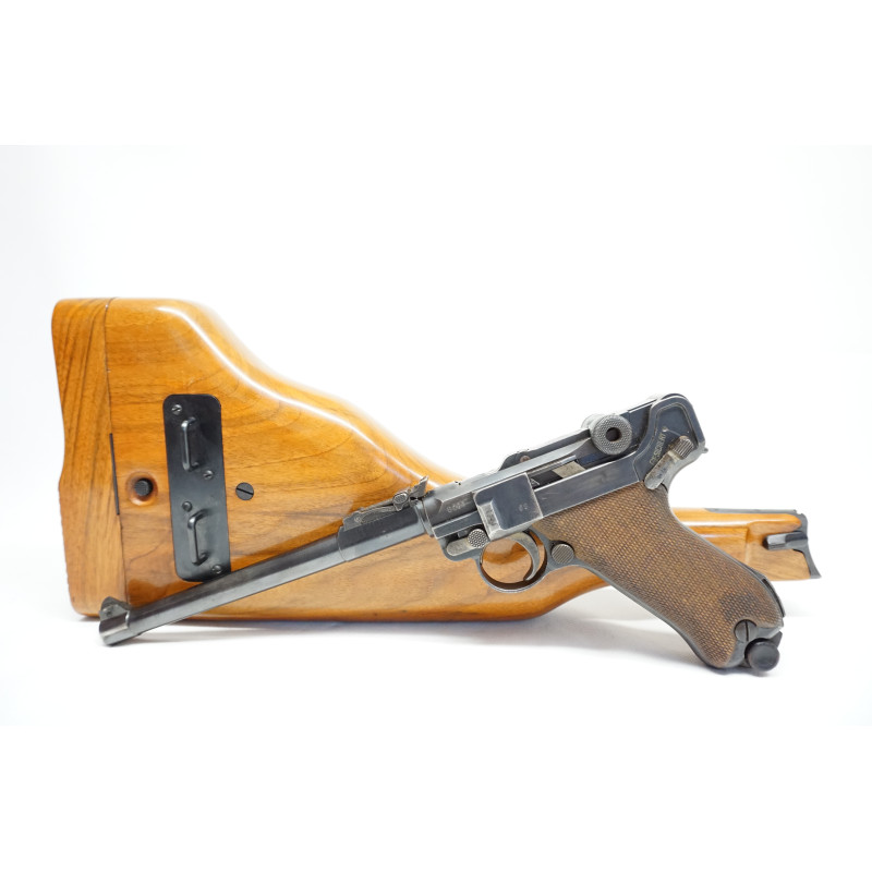 Etui crosse bois Luger P08 finition vernie