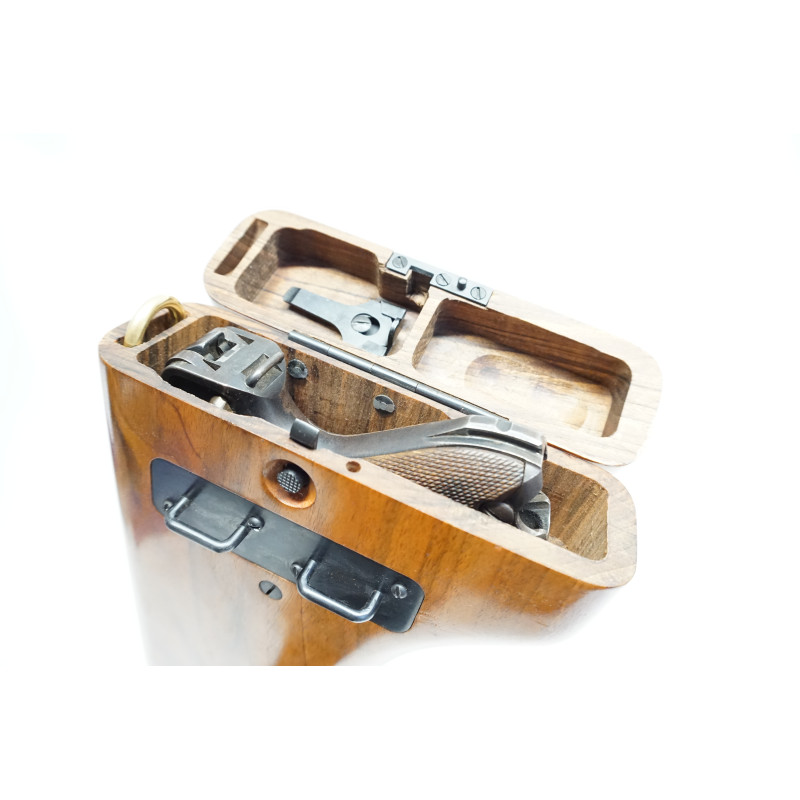 Etui crosse bois Luger P08 finition vernie