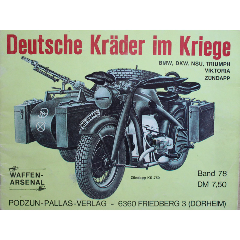 Livre Deutsche Kräder im Kriege de Waffen Arsenal