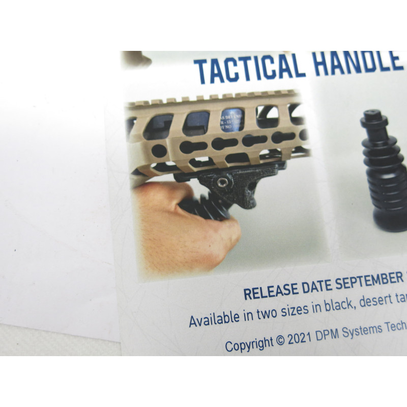 Poignée flexible tactique DPM  version longue couleur black 