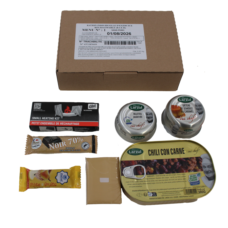 Ration de l'armée française Menu 1
