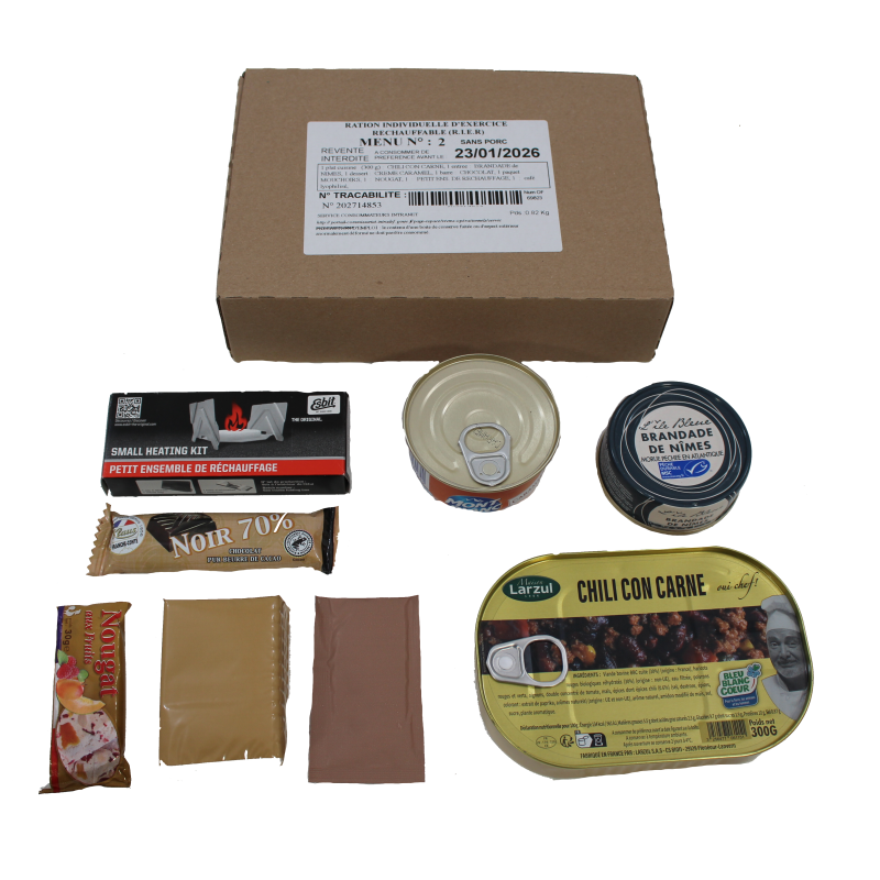 Ration de l'armée française Menu 2