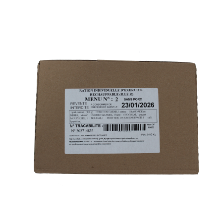 Ration de l'armée française Menu 2