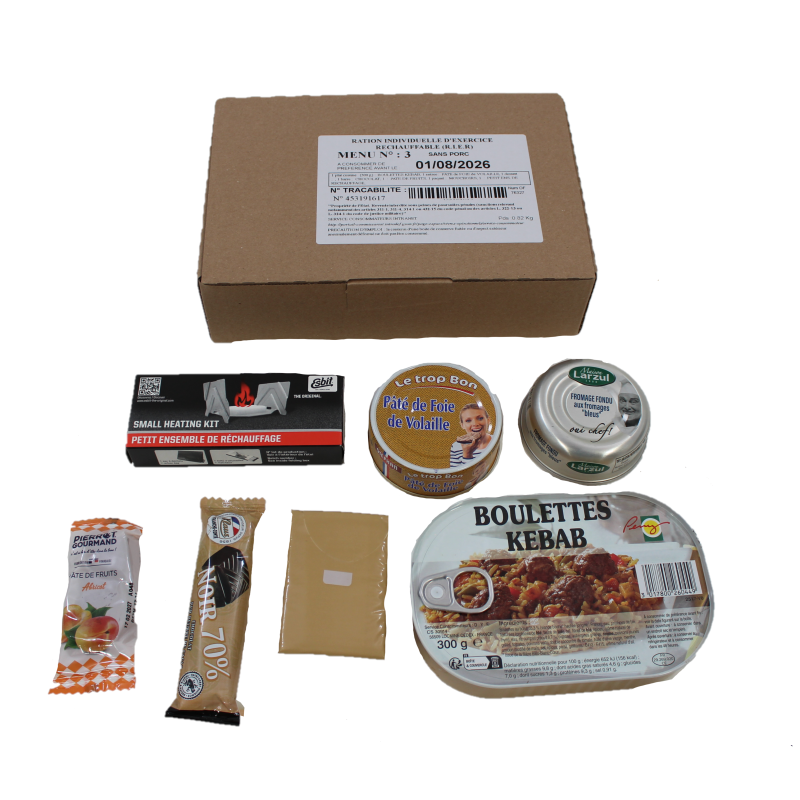 Ration de l'armée française Menu 3