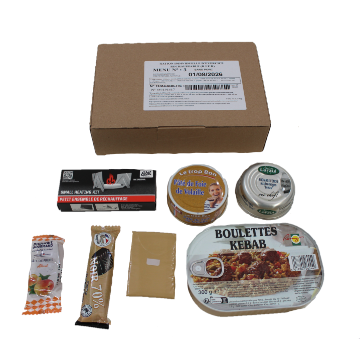 Ration de l'armée française Menu 3