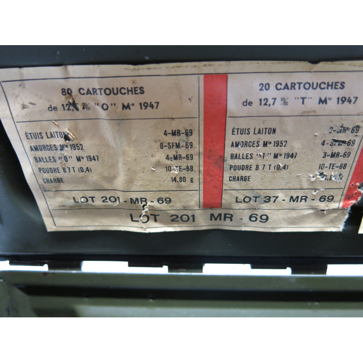 Belle boite a munitions calibre 12.7 1969 ref 477