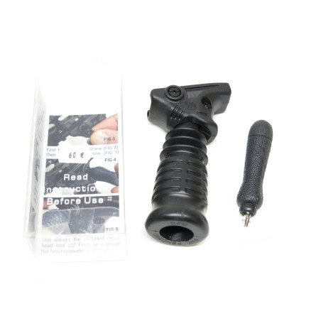 Poignée flexible tactique DPM version courte couleur noir