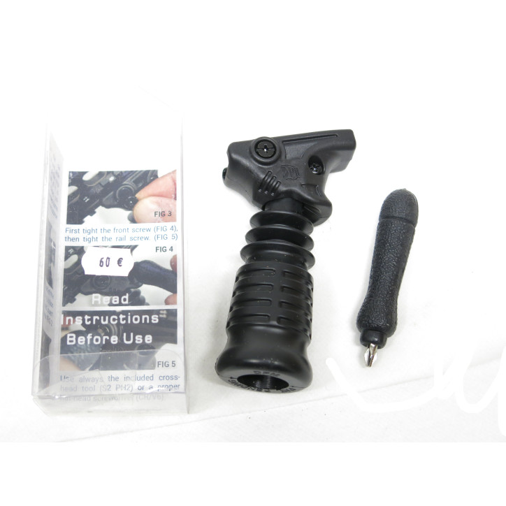 Poignée flexible tactique DPM  version courte couleur noir