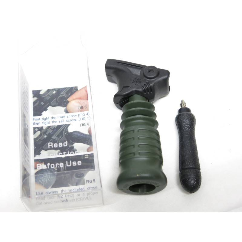 Poignée flexible tactique DPM  version courte couleur verte