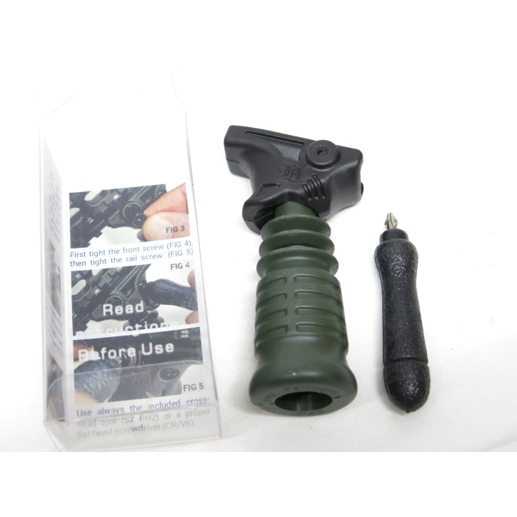 Poignée flexible tactique DPM  version courte couleur verte