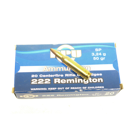 Boite de 20 cartouches 222 REM Subsonoque