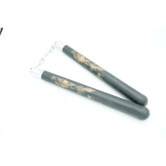 Nunchaku Poignées bois et Caoutchouc Japan Dragon