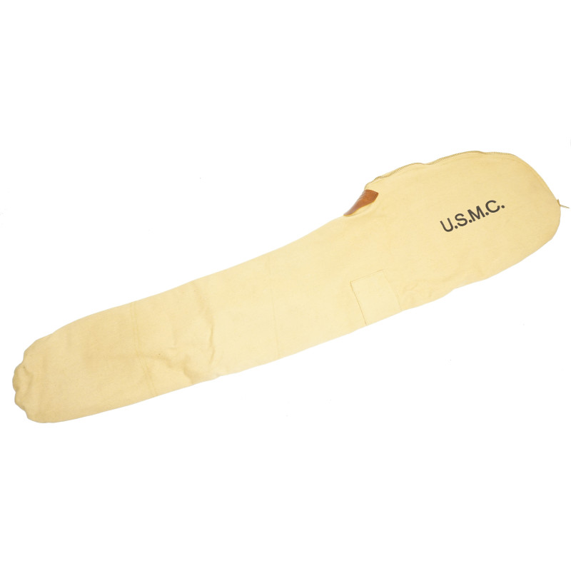 Housse de transport Garand M1 USMC en coton avec doublure couleur sable Housse de transport Garand M1 USMC en coton avec doublure couleur sable