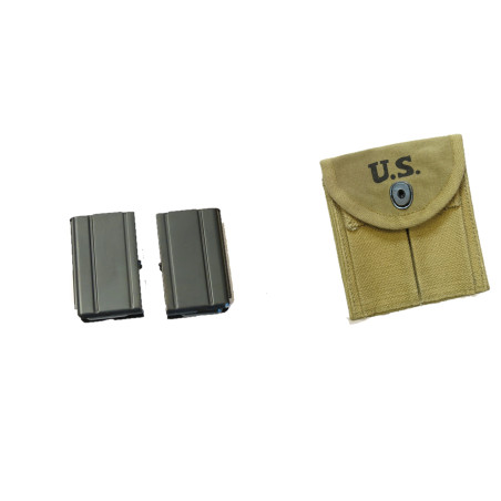 Porte chargeur de crosse en toile USM1 avec 2 chargeurs 10 coups, couleur vert
