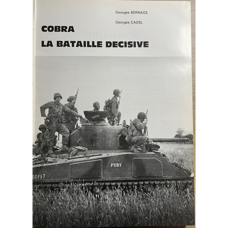 Livre Cobra La Bataille décisive de G. Bernage et G. Cadel