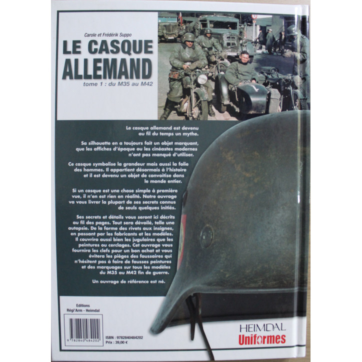 Livre Le Casque allemand Tome 1 : du M35 au M42 de C & F. Suppo