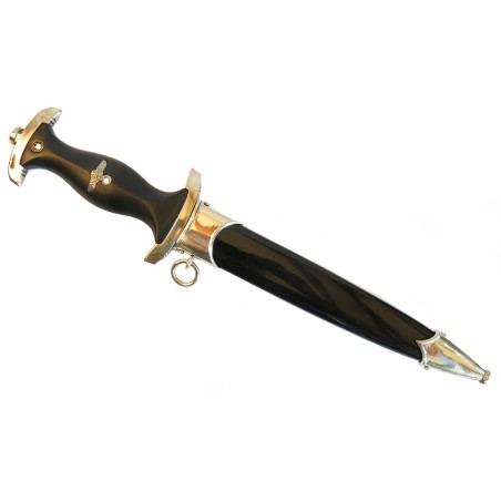 Dague 1933 Waff poignée bois lame gravée Herman Hahn