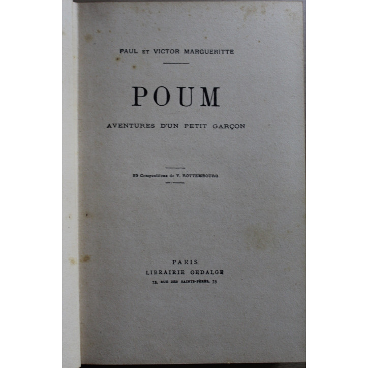 Livre POUM de P. & V. Margueritte