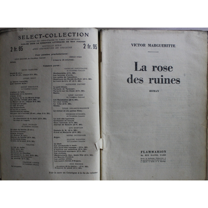 La rose des ruines de Victor Margueritte - Select-Collection