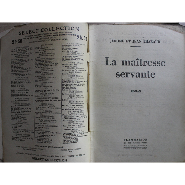 La maitresse servante de Jérôme et Jean Tharaud - Select-Collection