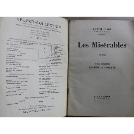 Les Misérables Tome 2 Victor Hugo - Select-Collection