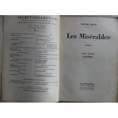 Les Misérables Tome 1 Victor Hugo - Select-Collection
