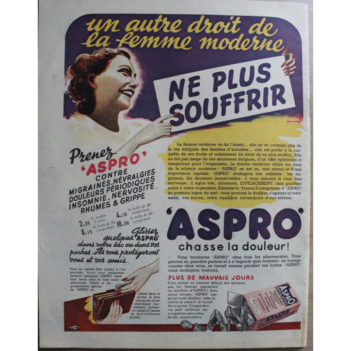 Revue Marie Claire de Novembre 1939 No 141