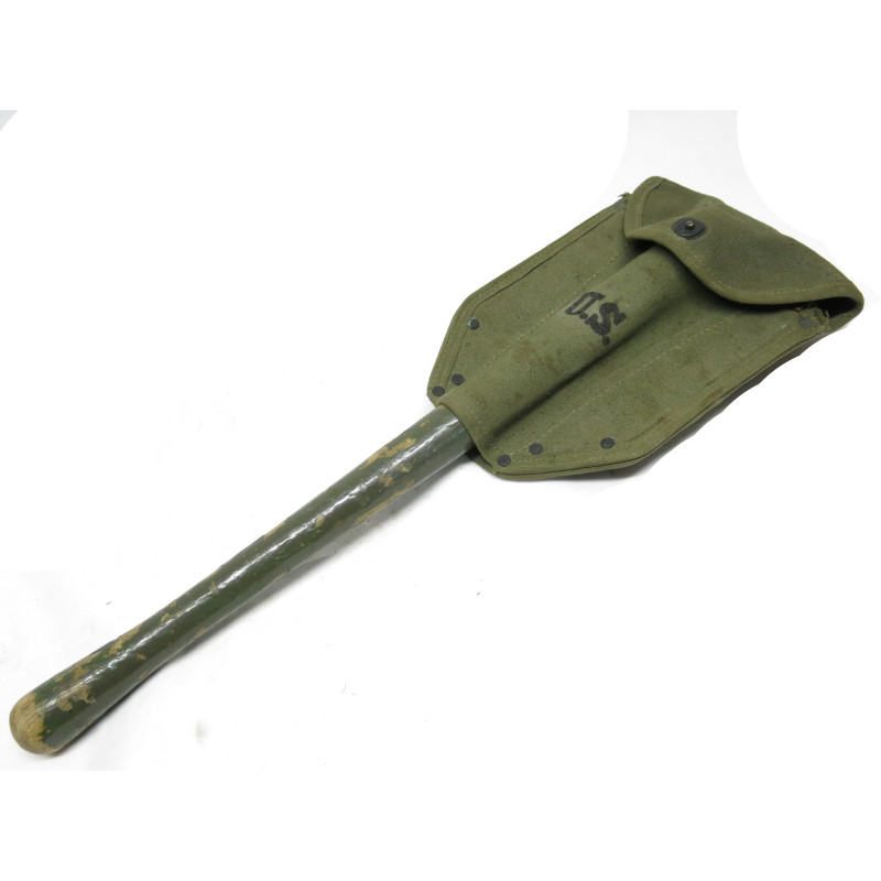 Pelle pliante avec housse coton  1944  US army reglementaire originale  ref 588