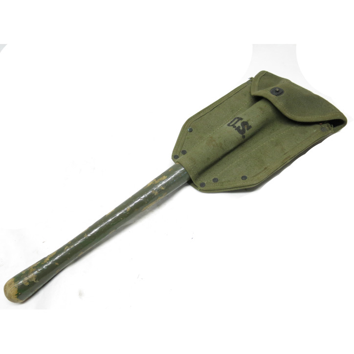Pelle pliante avec housse coton 1944  US army réglementaire originale Ref 588