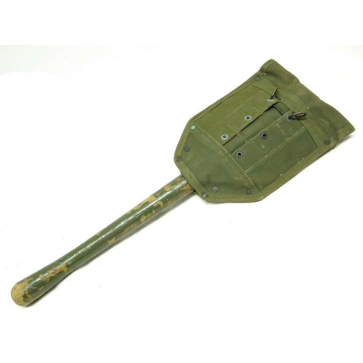 Pelle pliante avec housse coton 1944  US army réglementaire originale Ref 588