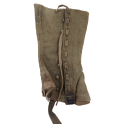 Paire de guêtres de l'armée française des années 50, époque Algérie/Indochine