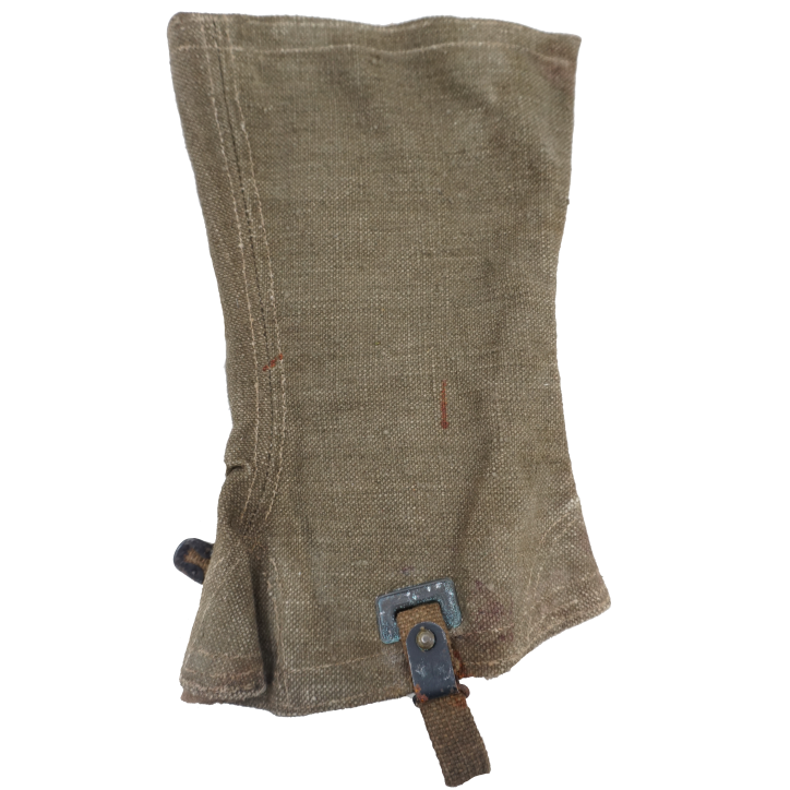 Paire de guêtres de l'armée française des années 50, époque Algérie/Indochine