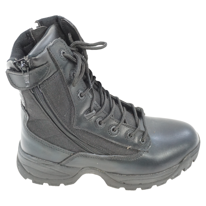 Boots tactique double zip noires