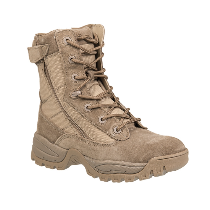 Boots tactique double zip sables
