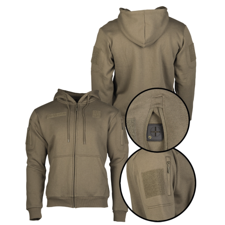 Gilet zippé style Ranger à capuche 