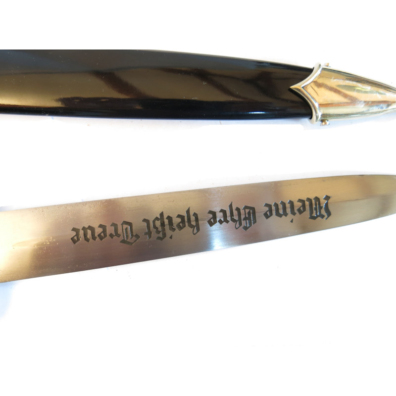 Dague 1933 Waff poignée bois lame gravée Herman Hahn 