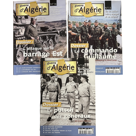 Lot de 3 Magazines La Guerre d'Algérie No 14, 15 & 16