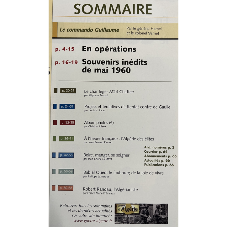 Lot de 3 Magazines La Guerre d'Algérie No 14, 15 & 16