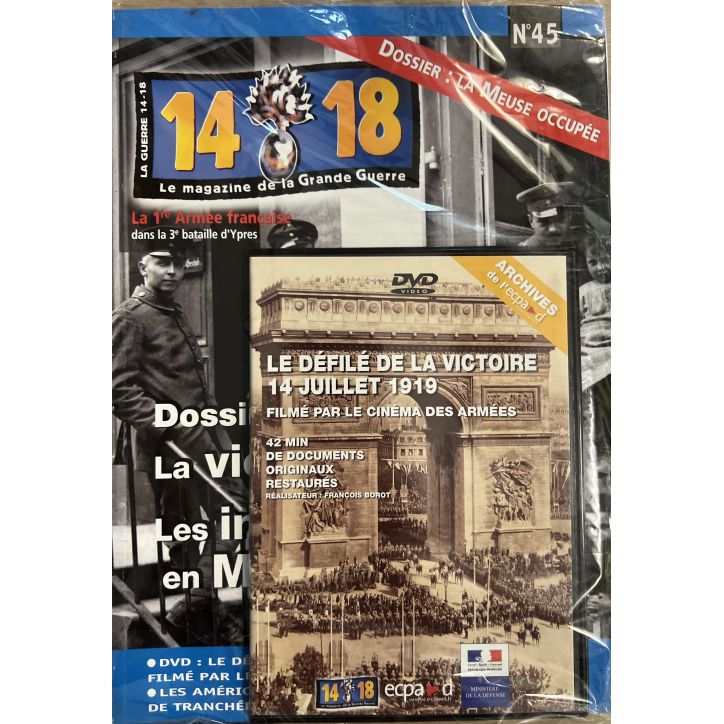 Lot de 3 revues 14-18 Le magazine de la Grande Guerre (43,44,45,46) et un Hors Série No 8 et un DVD