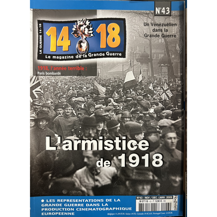 Lot de 3 revues 14-18 Le magazine de la Grande Guerre (43,44,45,46) et un Hors Série No 8 et un DVD
