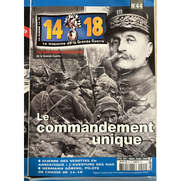 Lot de 4 revues 14-18 Le magazine de la Grande Guerre (43,44,45,46) et un Hors Série No 7 et No 8