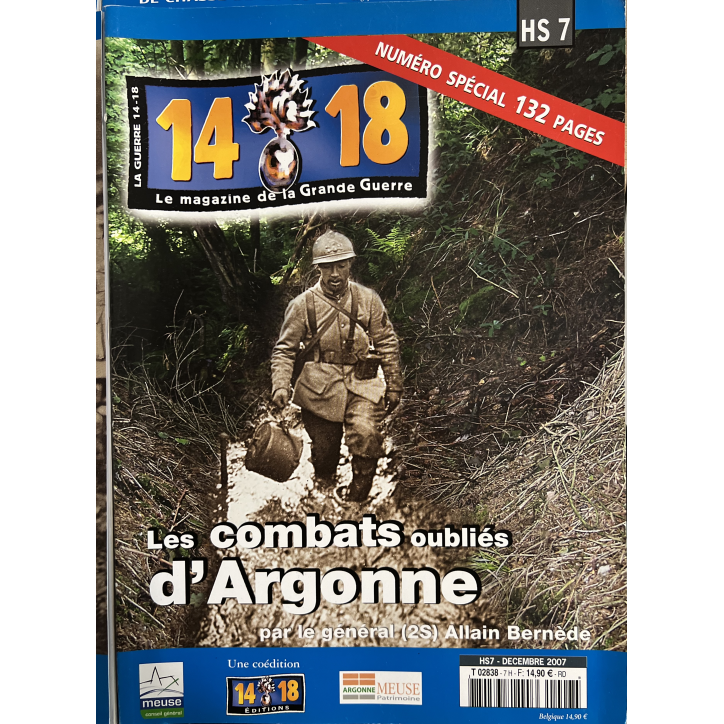 Lot de 4 revues 14-18 Le magazine de la Grande Guerre (43,44,45,46) et un Hors Série No 7 et No 8