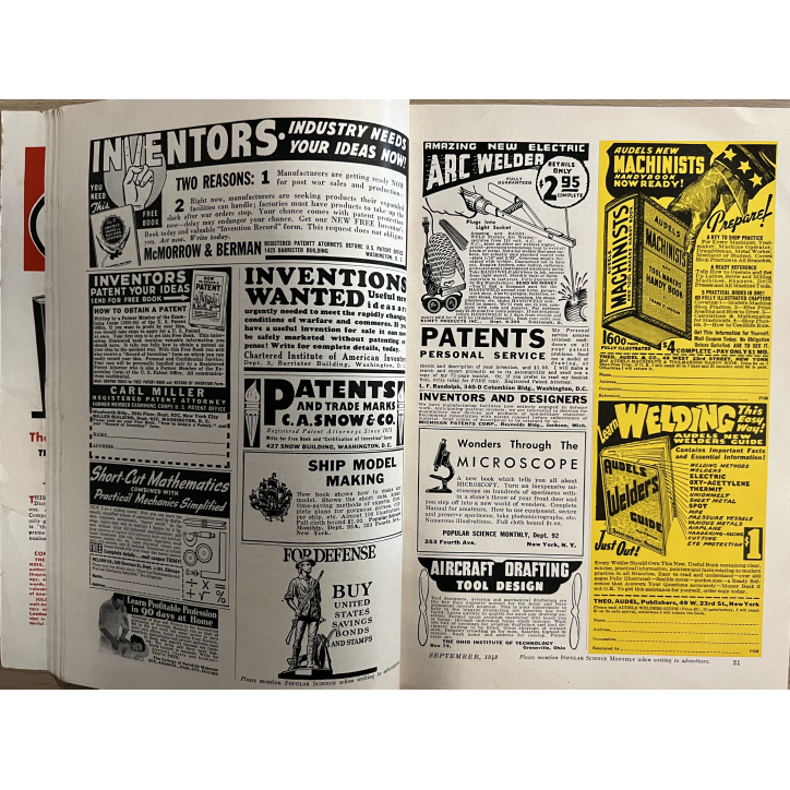 Livre Popular science September 1942  - Vol 141 No 3