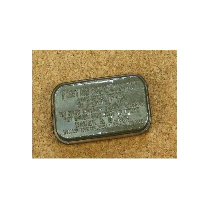 Pansement métal US kaki sans sulfanilamide état neuf de stock